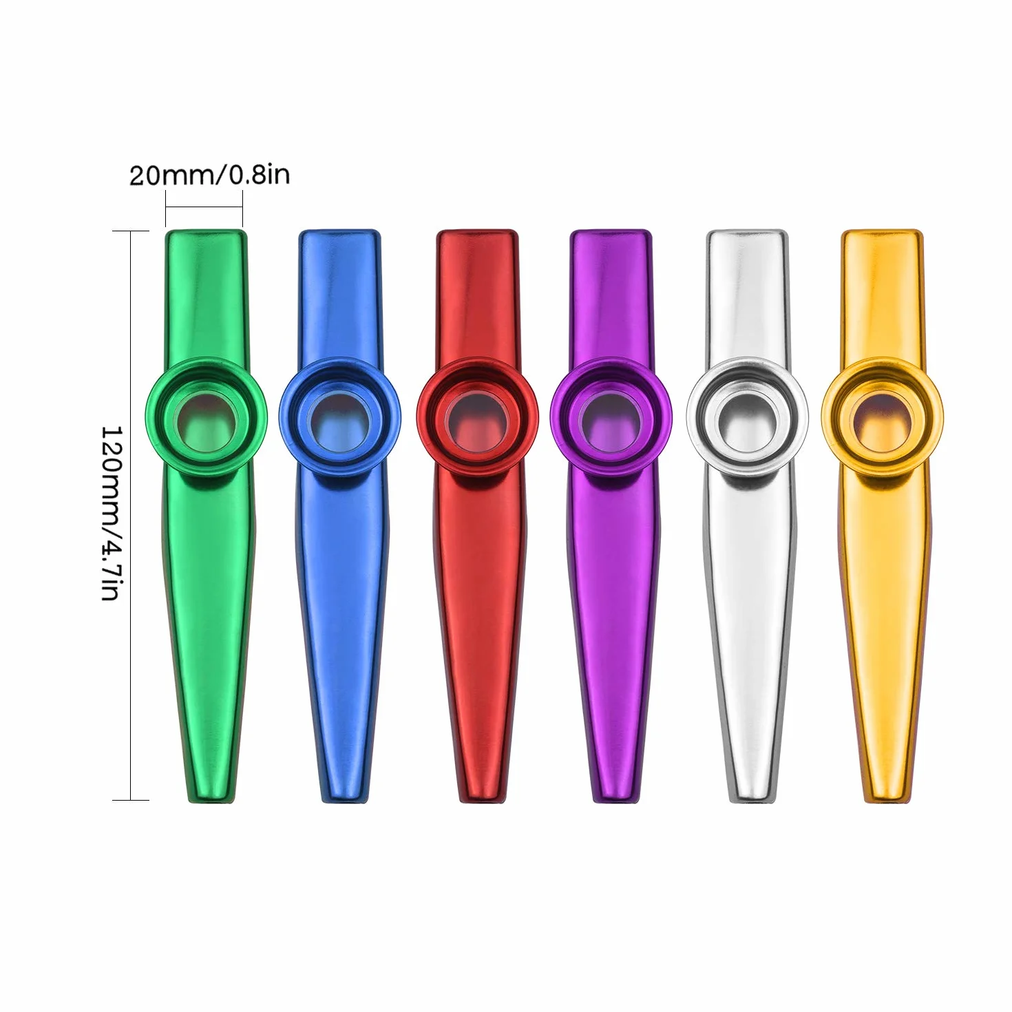 kazoo, instrument muzyczny Kazoo ze stopu aluminium, dla dorosłych, początkujących, instrument muzyczny kazoo