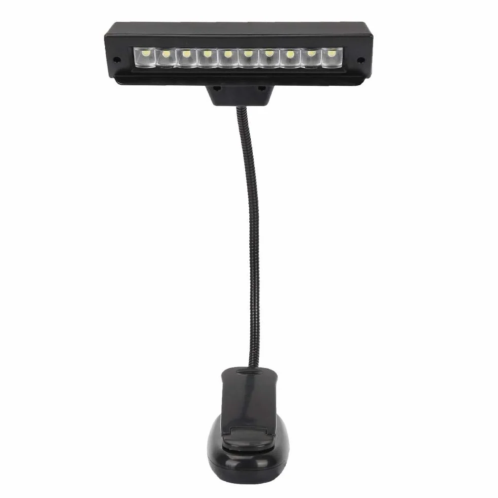 Regulowany klips do stojaka muzycznego, elastyczna lampa LED do uniwersalnego akcesorium instrumentalnego, trwała konstrukcja zaciskowa do fortepianu, orkiestry, biurka, domu, szkoły