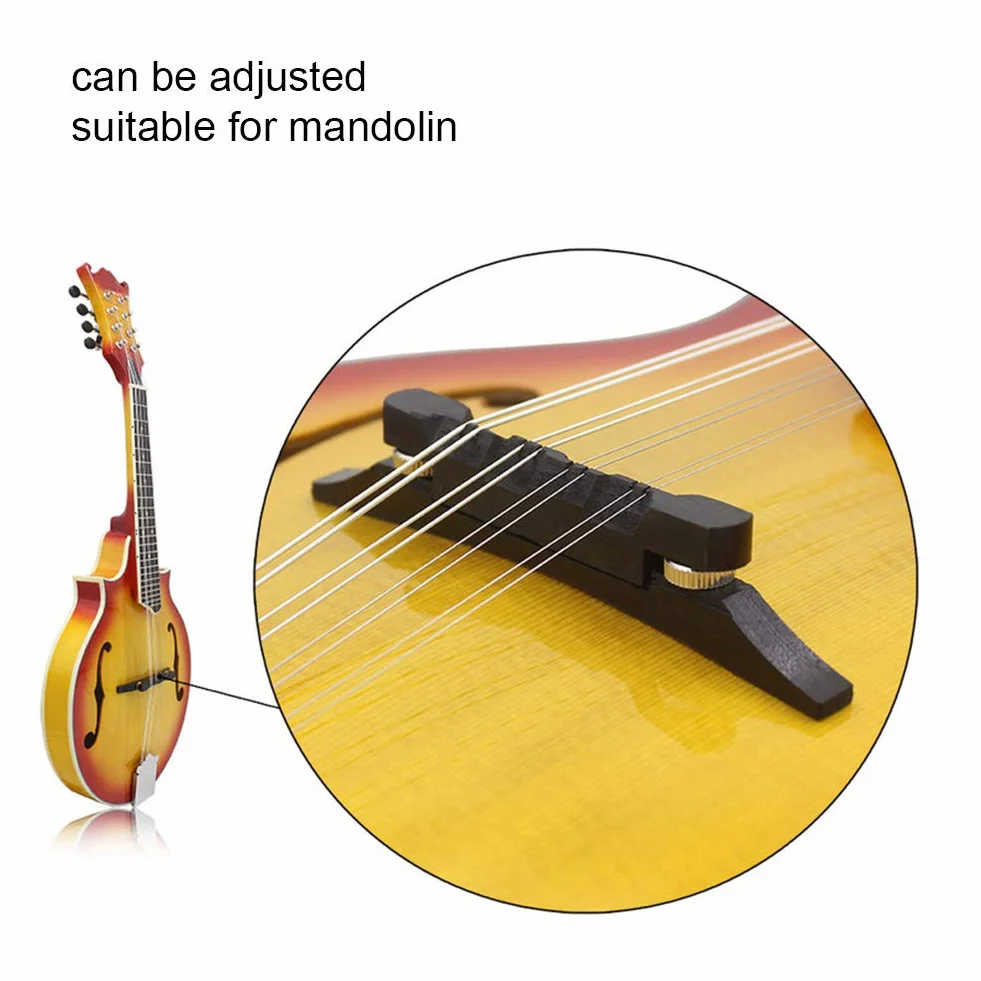 Regulowany most z mandoliny z rolączki, akcesorium wymiany instrumentu mostu Banjolele z Mostem Ulepszonym Strą