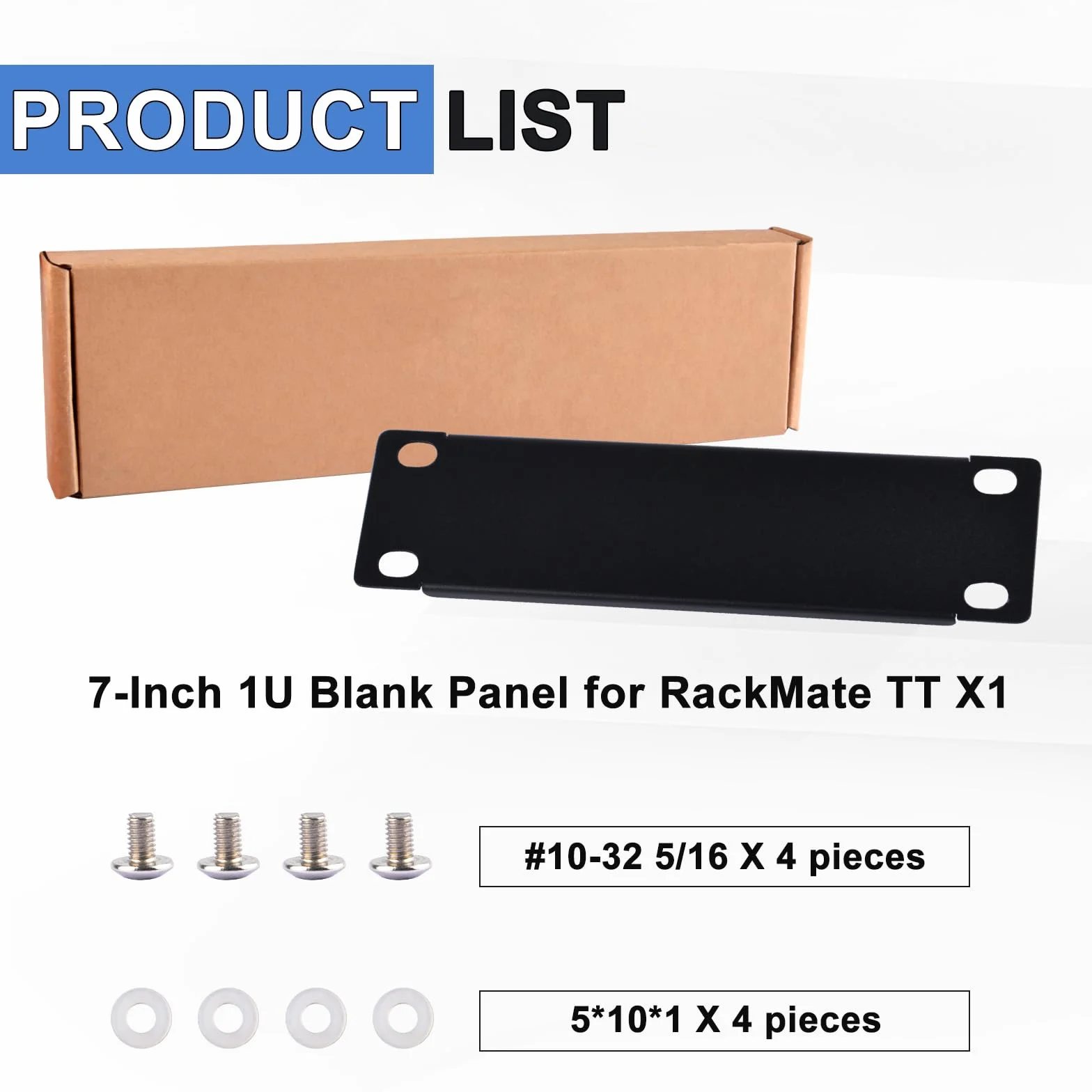 GeeekPi 17.8 cm 1U pusty panel metalowy panel do montażu w szafie do DeskPi RackMate TT (1)