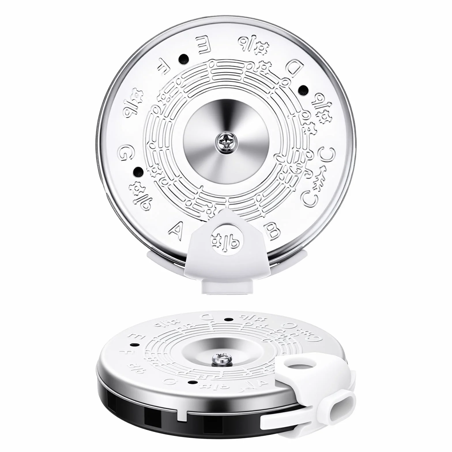 Pitch Pipe dla piosenkarzy wrażliwy chromatyczny tuner rurowy do śpiewania, rura wokalna z pudełkiem do przechowywania, rura tunera dla piosenkarzy, gitary, basu, skrzypiec, strojenia ukulele