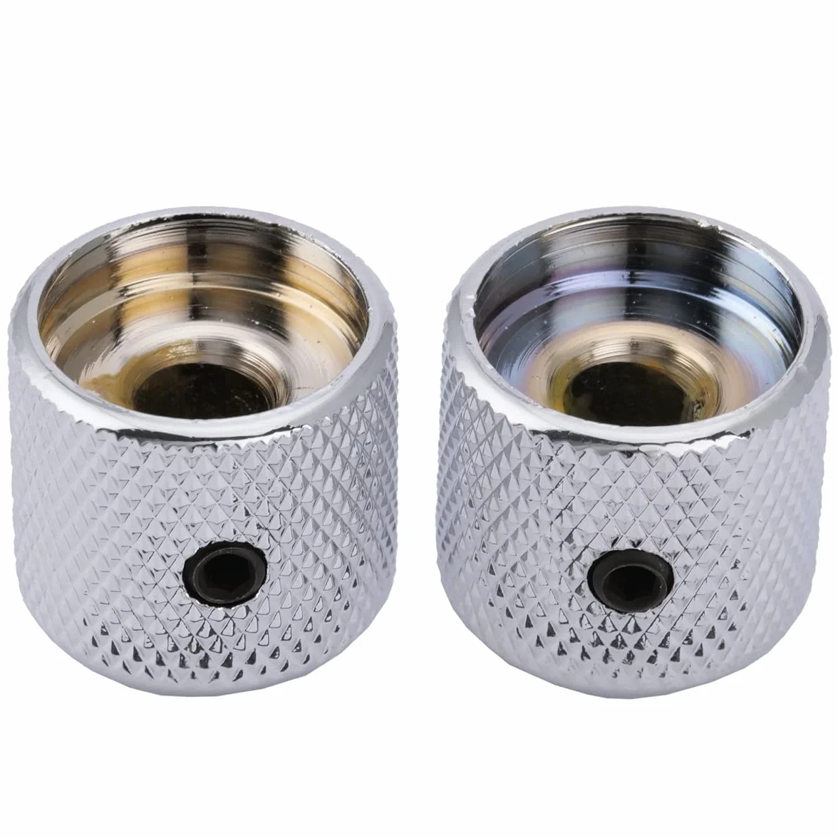 Musiclily Pro 6mm Stalowy Gałka Dome na śrubkę do Gitary Elektrycznej Telecaster i Basowej, Chrom(2 szt.)