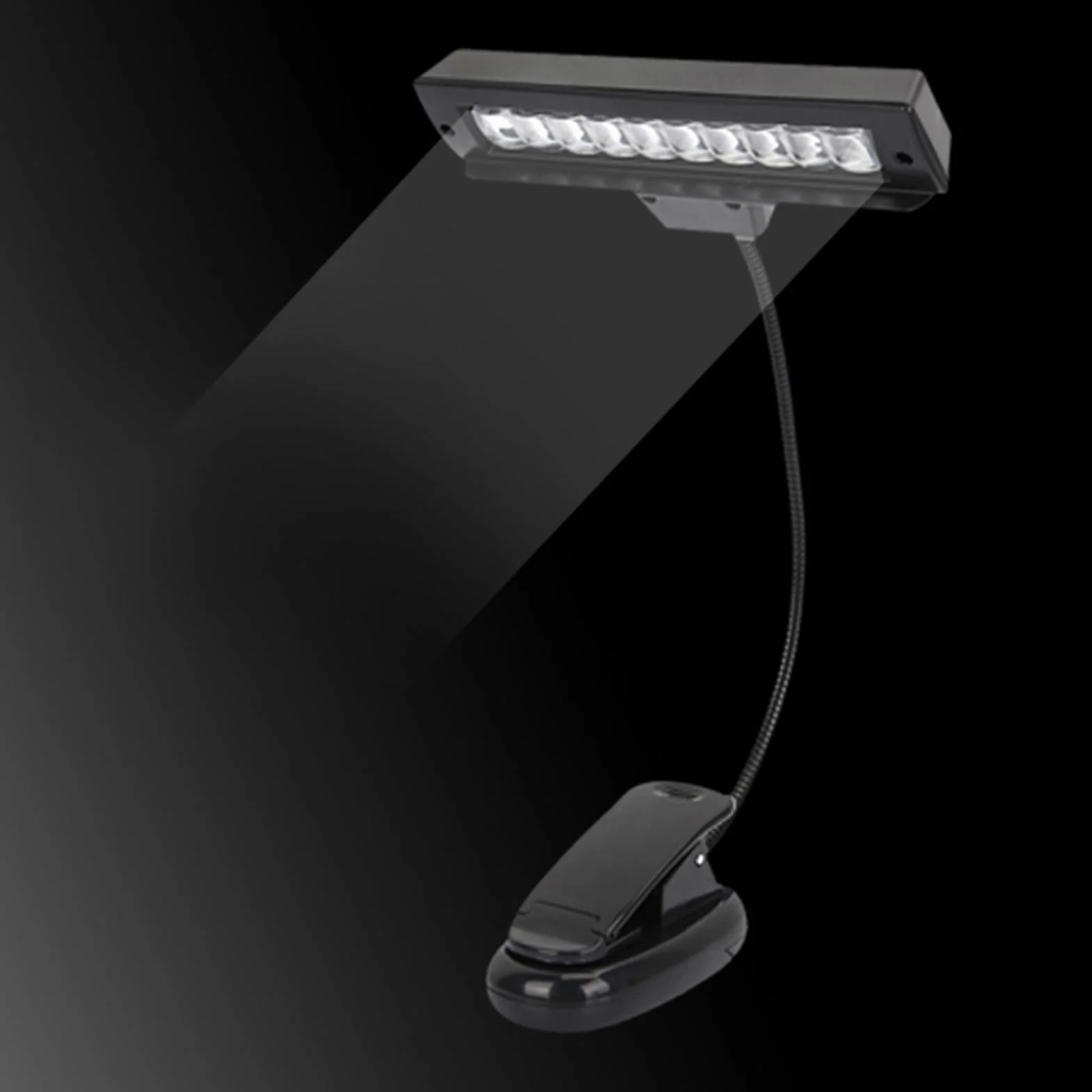 Dilwe Clip On lampa na pulpit Orchestra LED z 360 stopni łabędzia szyjka na biurko stół