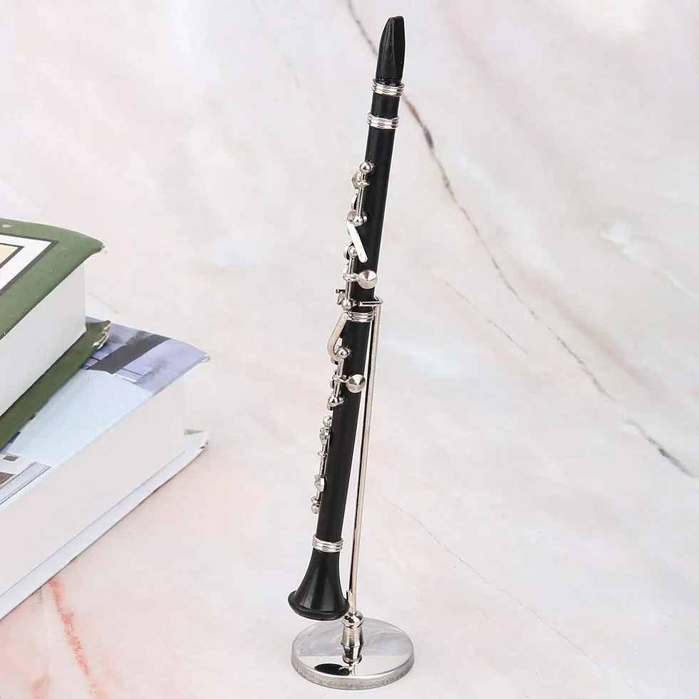 FTVOGUE 16 cm mini model klarnetu ozdoba instrument do dekoracji domu dekoracja do pokoju dziecięcego