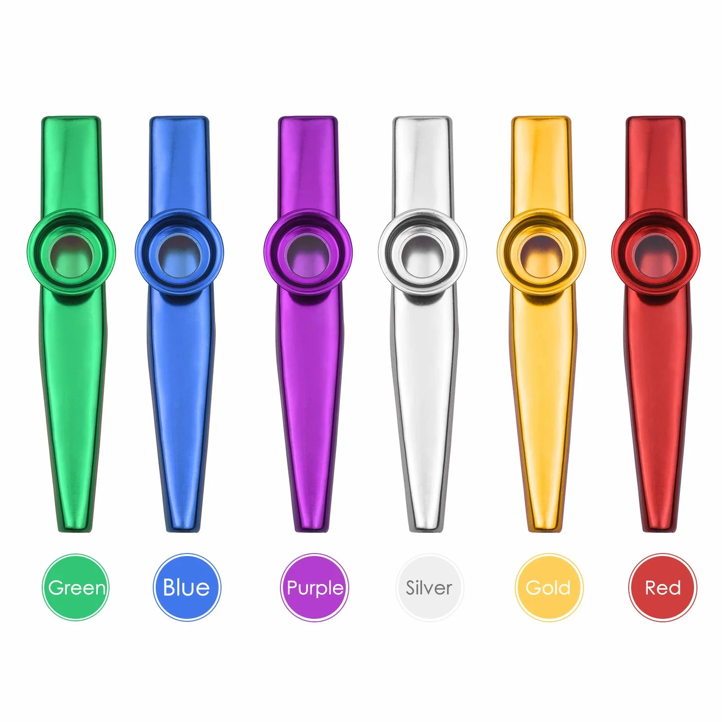 kazoo, instrument muzyczny Kazoo ze stopu aluminium, dla dorosłych, początkujących, instrument muzyczny kazoo