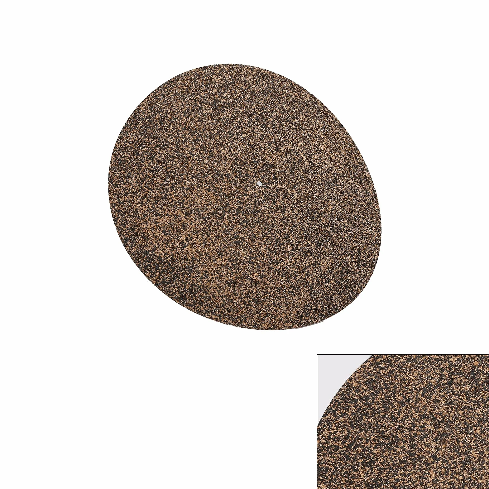 Mata Gramofonowa z Czarnego Gumowego Korka, 12-calowy Silikonowy Gramofon LP Slipmat do Uniwersalnego dla Wszystkich 12-calowych Gramofonów LP, Poprawia Dźwięk i Redukuje Hałas