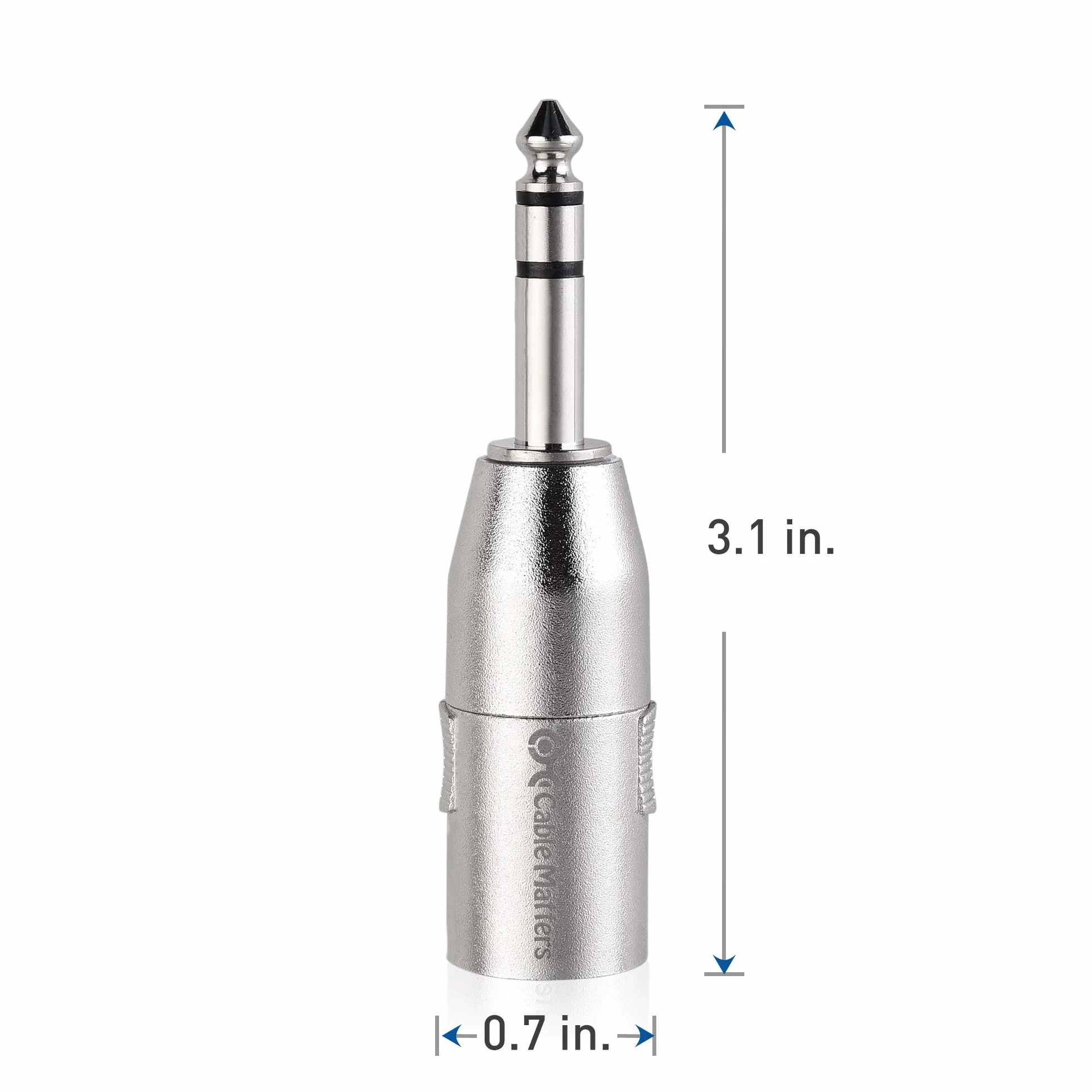 Cable Matters 2-Pack 6,35 mm 1/4 Zoll TRS auf XLR Adapter - männlich auf männlich