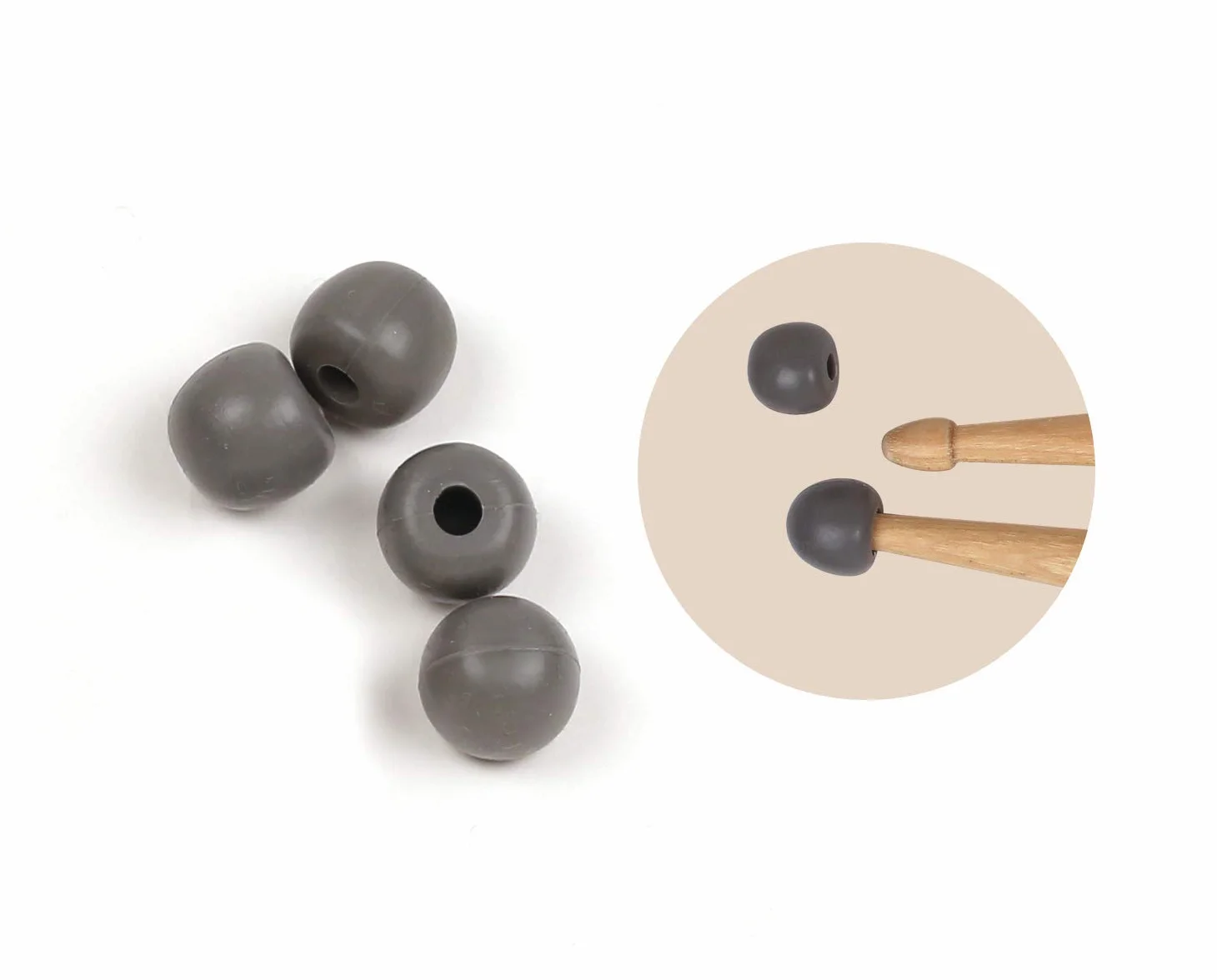 Vic FIrth Uniwersalne wskazówki do ćwiczeń pałeczek perkusyjnych - 2 pary w torbie - szare