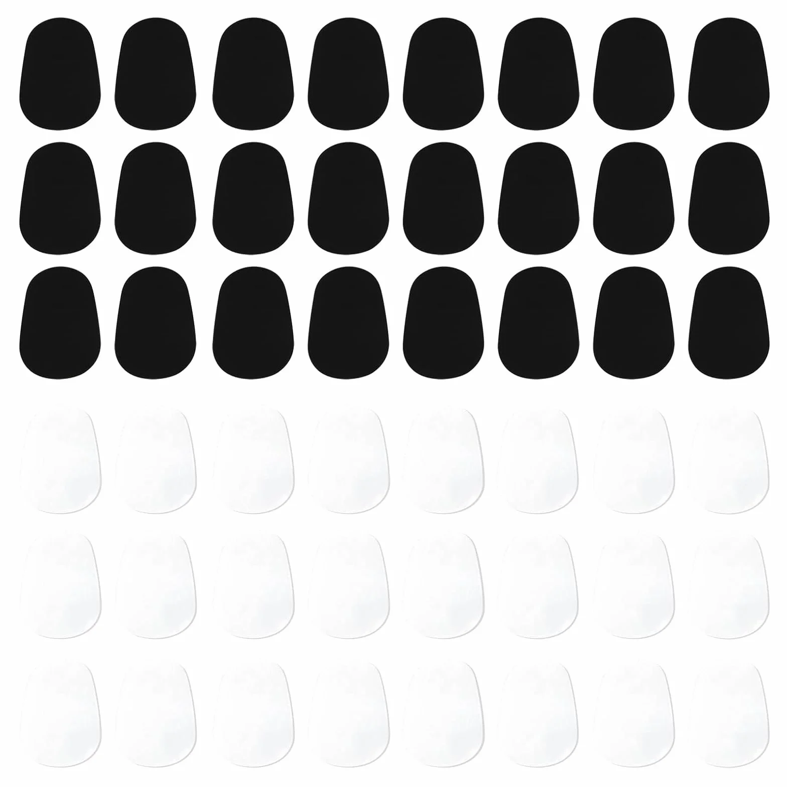 48 sztuk poduszek na ustnik, saksofon, 0,8 mm, gumowe, do saksofonu saksofonowego, klarnetu (czarne, przezroczyste)