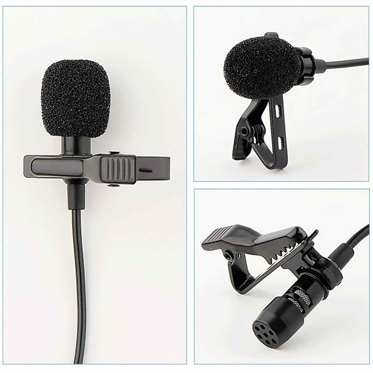 Mikrofon Krawatowy 3,5 Mm Profesjonalny Mikrofon Przypinany do Klapy Lav Mic do Nagrywania Wideo, Lavalier Lapel Mikrofon do Nagrywania Mikrofonu do Telefonu Android