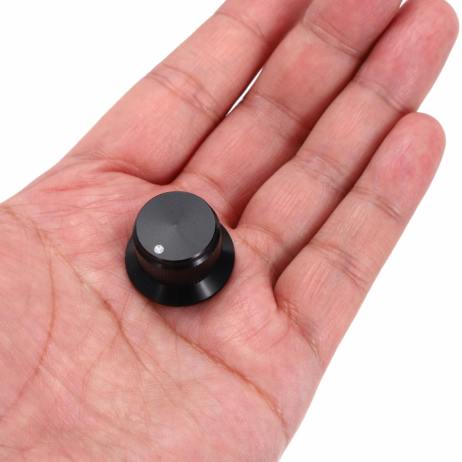 QUARKZMAN 4 sztuki aluminiowych przycisków potencjometru 1/4" (6 mm) pokrętła gitarowe uniwersalne pokrętła regulacji głośności z wyświetlaczem punktowym, regulator głośności do gitary basowej 9/16