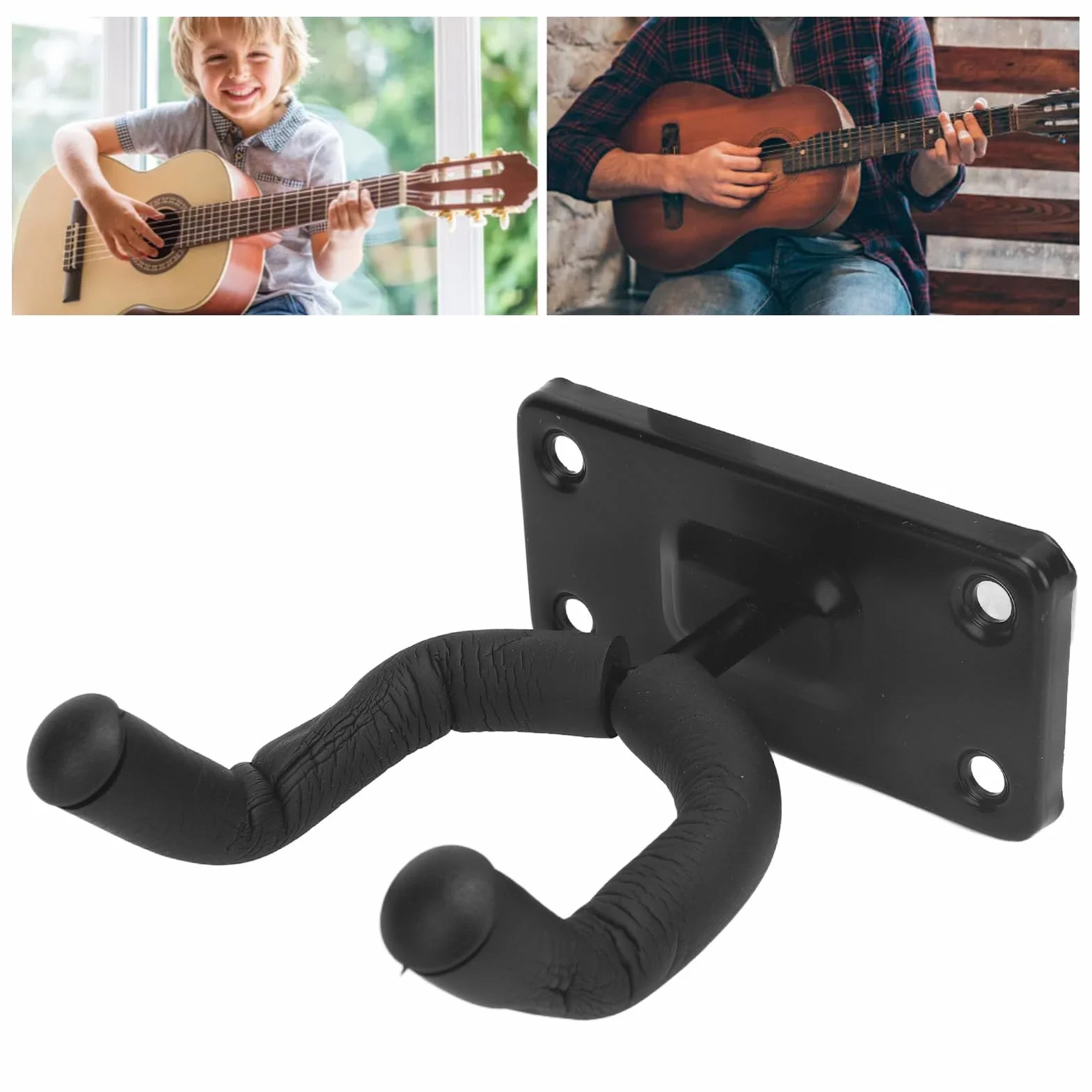 Wieszak na gitarę Uchwyt ścienny w Kształcie Litery U do Akustycznej Elektrycznej Gitary Basowej Ukulele Banjo