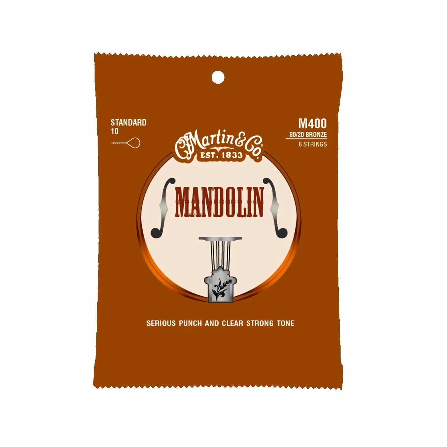 Martin mandolina 80/20 - brązowa rana (standardowa, .010 - .034)