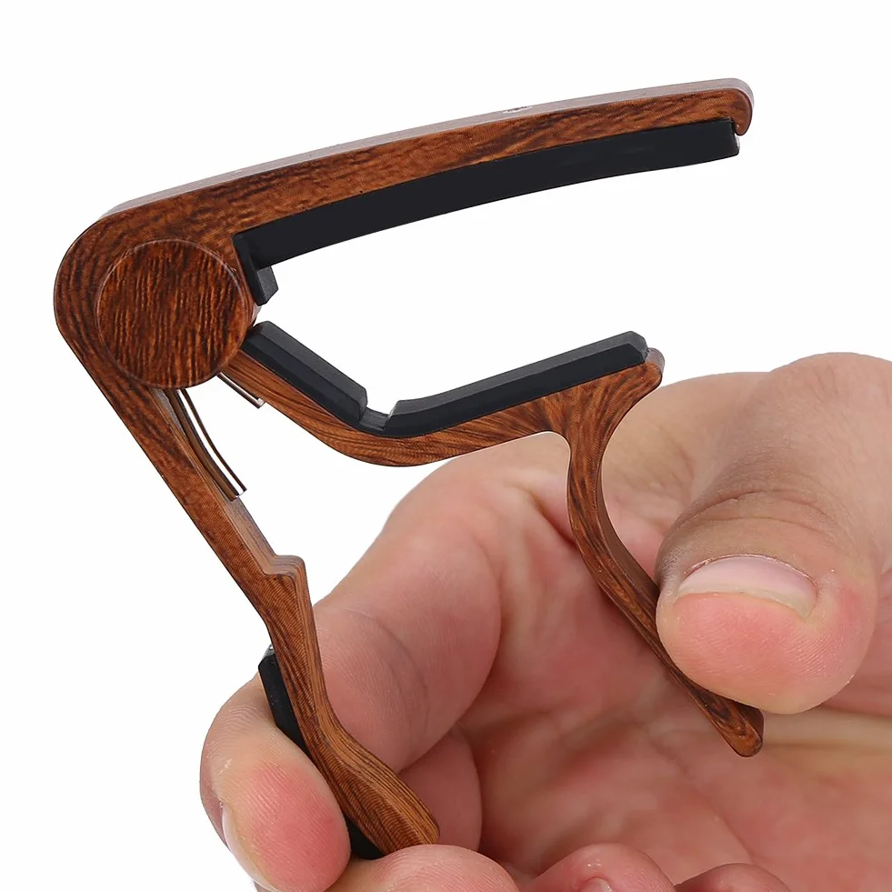 Alomejor Capo do gitary akustycznej i elektrycznej ze stopu aluminium Quick Change ukulele Capo instrumenty akcesoria
